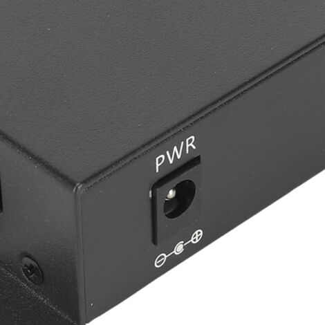 1-Port-SFP-Glasfaser-Konverter mit 4 Gigabit-RJ45-Ports, 100–240-V-Netzteil für Ethernet-Netzwerke bis zu 120 km (1/5)
