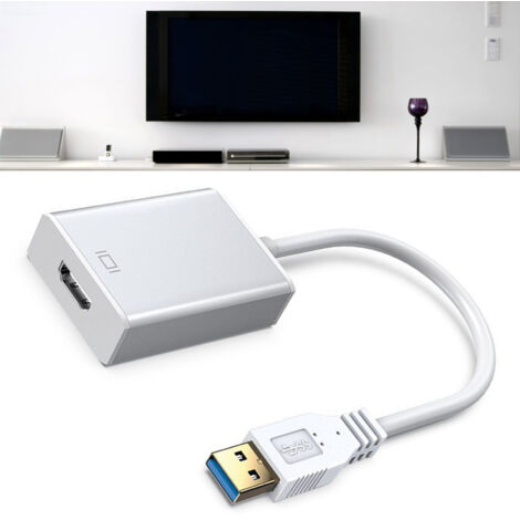 USB-C-auf-HDMI-Adapter, 4K Ultra HD, kompatibel mit MacBook und Monitor, schnelle Übertragung, Metallic-Grau (1/5)