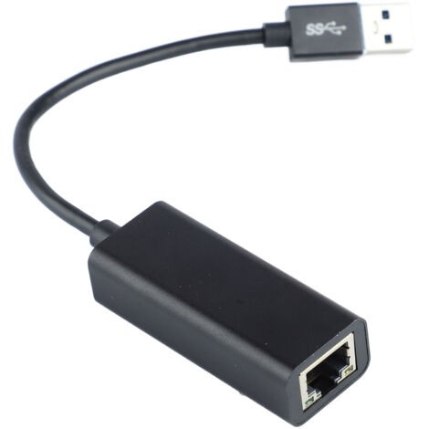 USB-C Gigabit-Ethernet-Adapter für iPad Pro, Surface, MacBook – LED-Anzeige – Schwarz (1/5)