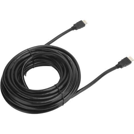 10 Meter langes HDMI-Kabel, kompatibel mit 4K 30Hz, vergoldete Anschlüsse, standardmäßiger schwarzer Kupfermantel (1/5)
