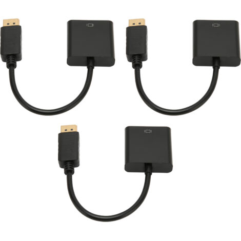 Mini-DP-auf-DVI-4K-Adapter, kompatibel mit Laptops, HDTVs und Projektoren – 3er-Pack (1/5)
