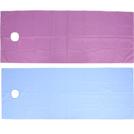 Wasserdichte Massageliegenabdeckung für Spas und Wellnesszentren (75 x 200 cm, Gesichtsöffnung, lila-blau) (1/5)
