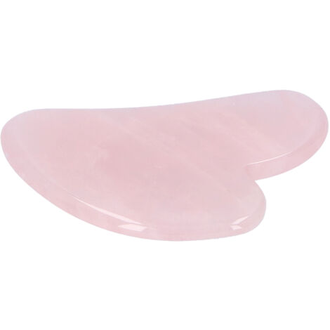 Herzförmige Gua-Sha-Platte aus Rosenquarz für Hautpflege und Entspannung (1/5)