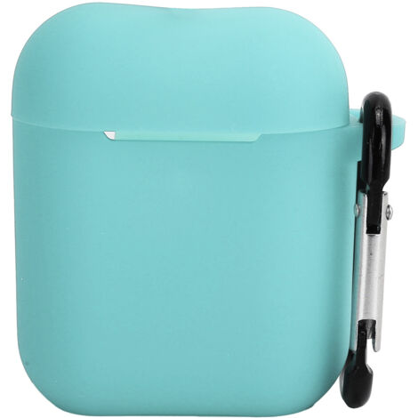 Schutzhülle mit Trageschlaufe für AirPods 1/2, Gürtelclip, mintgrünes Silikon (1/5)