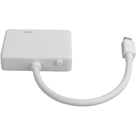 Mini DisplayPort auf HDMI und VGA Adapter, Dual-Ausgangs-Konverter, 1080p-Auflösung für Mac und PC (Weiß) (1/5)