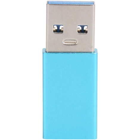 USB-C-Buchse auf USB 3.0-Stecker-Adapter, Schnellladekabel für PC und Laptop (Blau) (1/5)