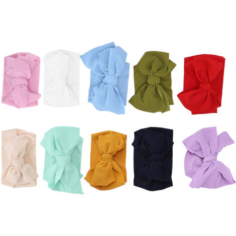 10 weiche Nylon-Haargummis für Babys, Accessoires mit Kinderfliege (1/5)