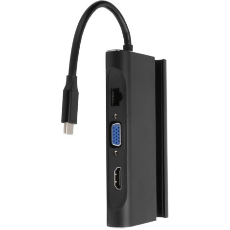 7-in-1 USB-C-Dockingstation mit HDMI-, VGA-, Ethernet- und PD-Schnellladeanschlüssen – Universeller Laptop-Hub (1/5)