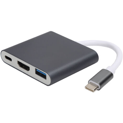 USB-C 3-in-1 HDMI 4K 60Hz Hub-Adapter für MacBook Air Pro, Grau (1/5)