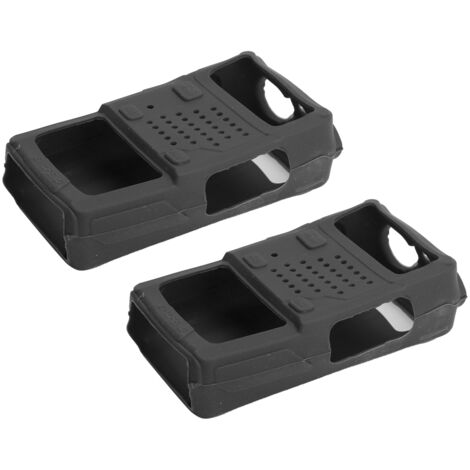 Stück weiche Silikonhülle für Baofeng UV-5R Walkie-Talkie, stoßfester Schutz (Schwarz) (1/5)
