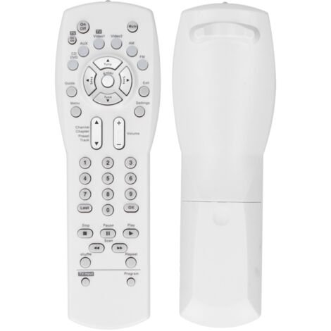 Universalfernbedienung für TV/DVD/VCR-Mediencenter, kompatibel mit 3-2-1-AV-Systemen, weiße Fernbedienung (1/5)