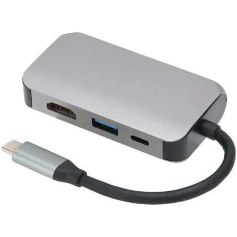 4K HDMI USB-C Dockingstation mit PD-Ladefunktion, USB 3.0- und VGA-Anschlüssen – Universeller Laptop-Hub (1/5)