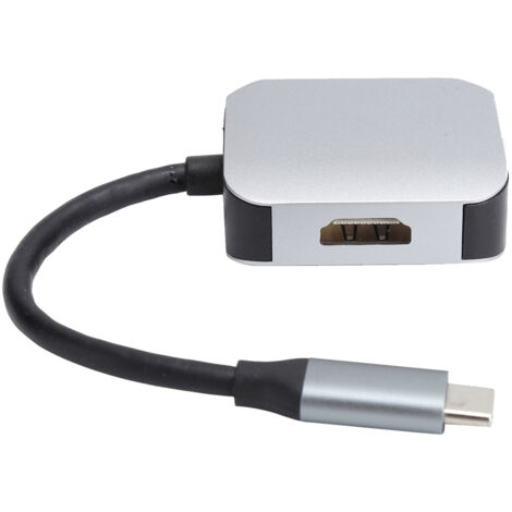 USB-C-zu-HDMI-VGA-1080p-Dockingstation, universeller Adapter-Hub für Laptops und PCs mit Sofortverbindung (1/5)