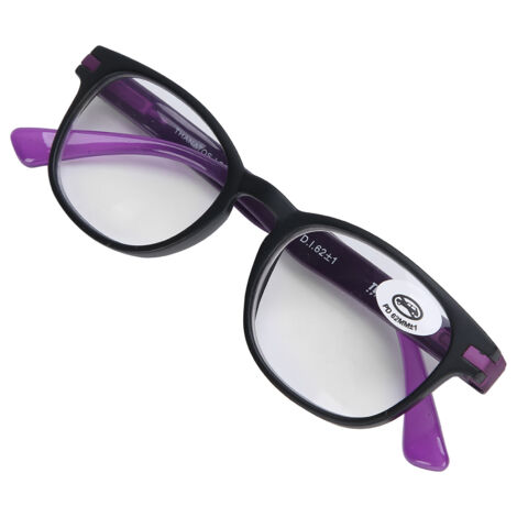 Unisex-Lesebrille für Erwachsene, elegante schwarz-violette Fassung für Senioren (1/5)
