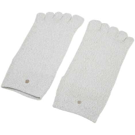 Fünf-Finger-Massagesocken aus silberleitfähigen Fasern, graue Elektroden für die Therapie (1/5)