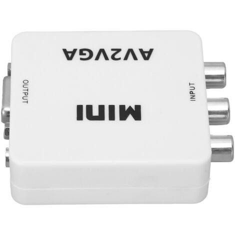 Mini 1080P AV zu VGA Konverter für PC und Fernseher mit integriertem Kabel (1/5)