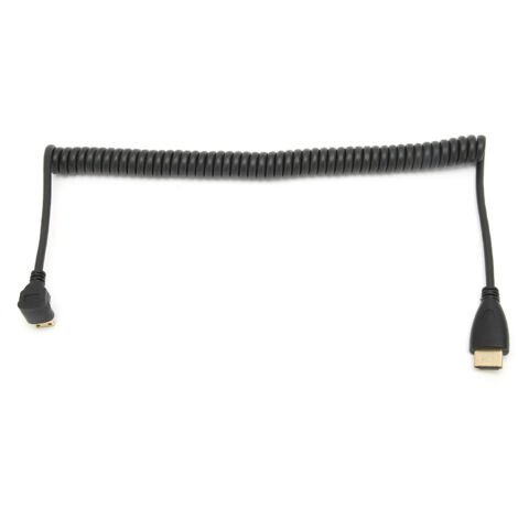 HDMI-Adapter Typ A Stecker auf Typ C Buchse, 90-Grad-Winkelstück mit Federmechanismus (1/5)