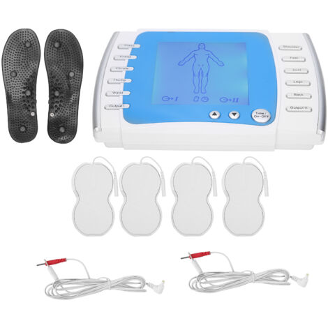 Elektronisches 2-Kanal-Muskelmassagegerät, einstellbare Stimulationsstärke, kompatibel mit 100–240-V-Eurostecker (1/5)