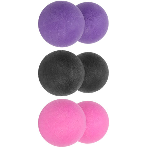Silikon-Massageball zur Regeneration von Faszien und Muskeln – Tragbares Set für Yoga, Fitness und Entspannung (Schwarz, Lila, Rosa, Rot) (1/5)