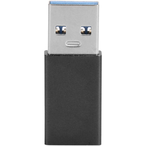 USB-C-Buchse auf USB 3.0-Stecker-Adapter, Schnellladekabel für PC und Laptop (Schwarz) (1/5)