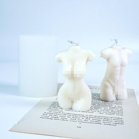 Duftkerze aus Pflanzenwachs, feminine Silhouette, zur Entspannung und Meditation (1/4)