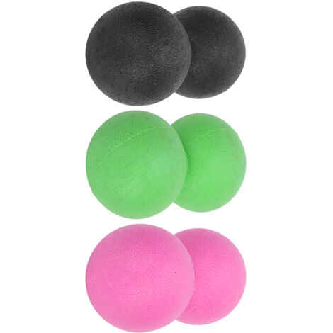 TPR-Massageball zur Entspannung von Muskeln und Faszien, ideal für Yoga und Fitness, tragbar und in verschiedenen Farben erhältlich (Schwarz, Rosa, Rot, Grün). (1/5)