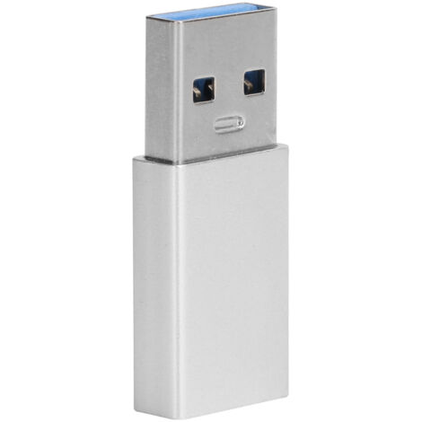 USB-C-Buchse auf USB 3.0-Stecker-Adapter, 3A Schnellladung, Laptop-kompatibel (Weiß/Grau) (1/5)