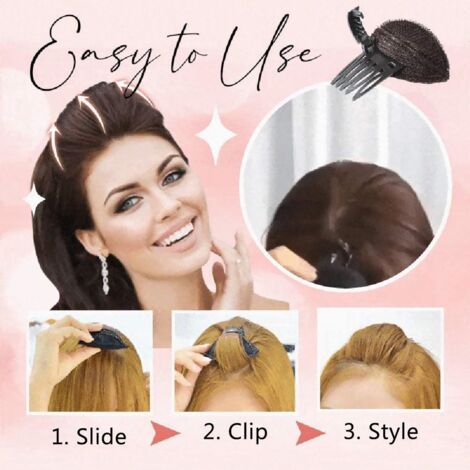 Stück Schwammpads für mehr Haarvolumen und -dichte, DIY-Haaraccessoire für die Stirnpartie mit Clipkamm (1/5)