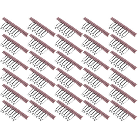 30 Edelstahl-Haarnadeln mit 7 Zinken für Perücken, Haarteile und Haarverlängerungen (1/5)