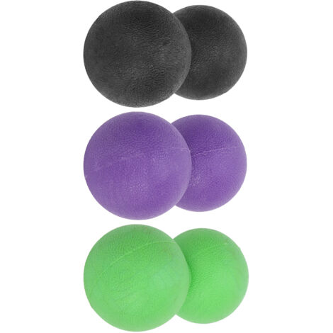 Silikon-Massageball zur Regeneration nach dem Sport – Set mit 3 Faszienbällen (Schwarz, Lila, Grün) (1/5)
