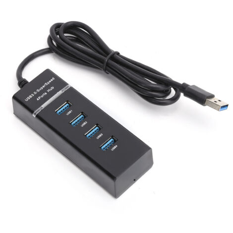 4-Port USB 3.0 Hub, Verlängerungskabel (Stecker/Buchse) für PC, Laptop und Dockingstation (1/5)