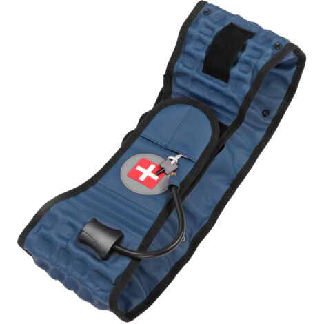 Verstellbarer, aufblasbarer Lendenstützgürtel bei Rückenschmerzen – Verstellbare Rückenstütze mit Luftpumpe – Blau (1/5)