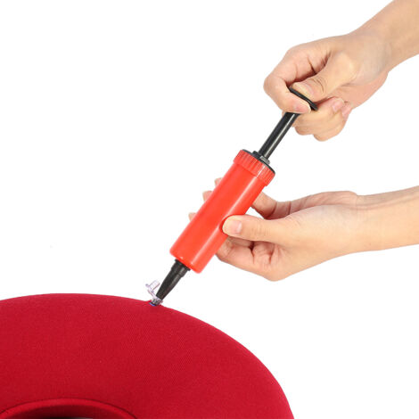 Ergonomisches Hämorrhoidenkissen mit Luftpumpe, aufblasbarer Sitz zur Entlastung von Rücken und Becken (Rot) (1/5)
