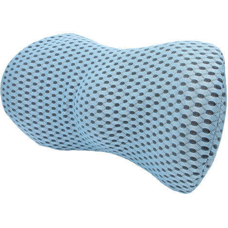 Ergonomisches Lendenkissen – für Bürostuhl, Autositz und Sofa – Atmungsaktiver Rückenkomfort (Blau) (1/5)