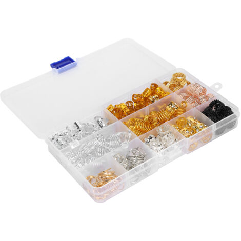 200 Hohlringe für Dreadlocks und Zöpfe, 200er-Packung – Trendige Haaraccessoires (1/5)