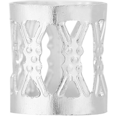 50 verstellbare Metallperlen für Zöpfe, silberne Haaraccessoires, Haarschmuck (1/3)