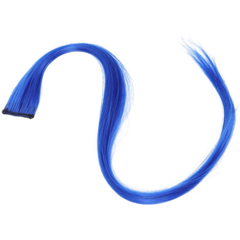 Synthetische blaue Clip-in-Haarverlängerungen – Bunte Extensions für Mädchen (1/5)