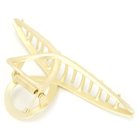Haarspange in Mattgold – Optimaler Halt – Rutschfest – Metallisches Haaraccessoire für Damen (1/5)