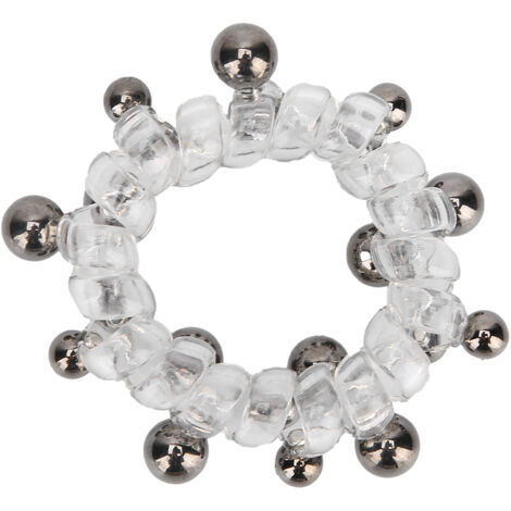 Spiral-Haarreif mit bunten Perlen – Haarreif mit elastischem Band – Original schwarzes Geschenk (1/5)