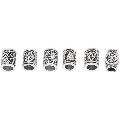 Vintage-Bartperlen für Dreadlocks und handgefertigte Armbänder – 6er-Set (1/5)