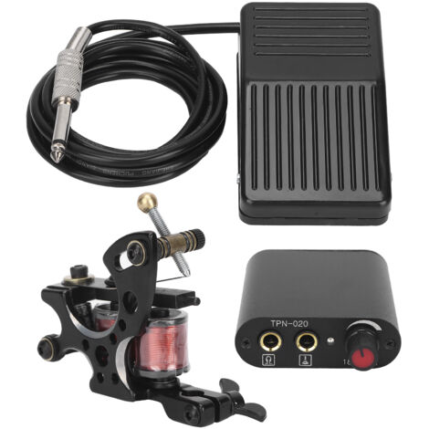 Professionelle Tätowiermaschine mit 10 Spulen, 3RL- und 5RL-Nadeln, Starterset mit 90–265-V-Netzteil und EU-Stecker (1/5)