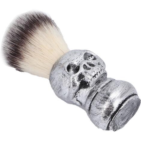 Bartbürste in Skelettform aus Silber für die Rasur und die Herrenpflege (1/5)