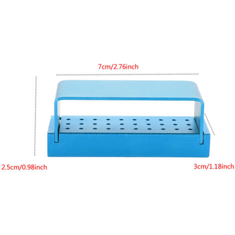 Autoklavierbarer Aluminiumkoffer für zahnärztliche Bohrer, sterilisierbarer Instrumentenhalter, blau (1/5)