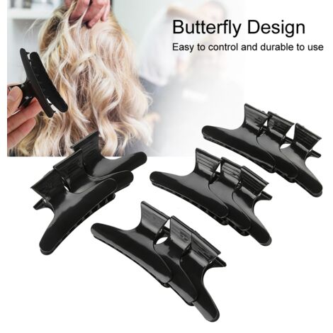 12 schwarze Schmetterlingshaarspangen zum Zusammenbinden und Halten der Haare – Haaraccessoire (1/5)