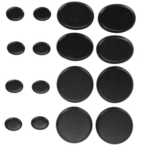 16 schwarze Basalt-Massagesteine für Wärmetherapie und Tiefenentspannung (1/5)