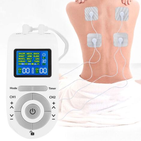 TENS/EMS-Muskelstimulator – Elektrisches Schmerztherapiegerät mit wiederaufladbaren Elektroden (1/5)