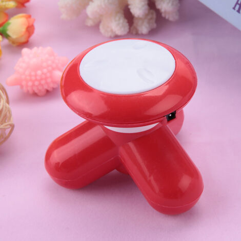 Mini-USB-Vibrationsmassagegerät für Nacken und Ganzkörper, ergonomischer Griff, Rot (1/5)