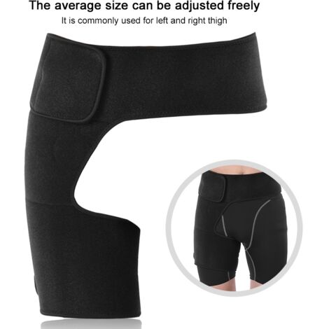 Atmungsaktiver Stützgürtel für Hüfte und Oberschenkel, Unisex-Komfort, Vorbeugung von Sportverletzungen, Muskelstabilisierung. (1/5)
