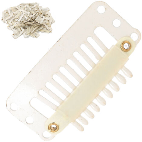 100 Haarspangen aus Manganstahl, 3,3 cm lange Kämme für Haarverlängerungen und DIY-Frisuren, langlebige Haaraccessoires (1/5)