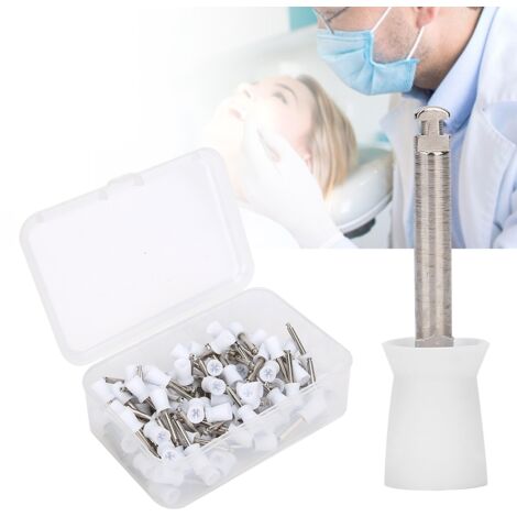 100 weiche Gummibürsten zur Reinigung von Zahnprothesen – Komplettes Pflegeset mit Box (1/5)